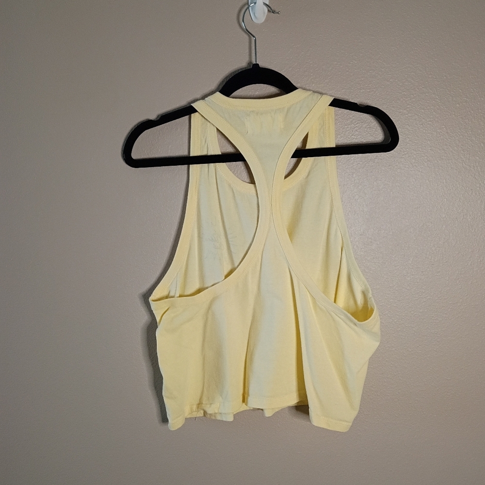 Spiritual Gangster High Vibes Jones Racer Tank in Mellow Yellow Cotton Size S - Picture 5 of 7